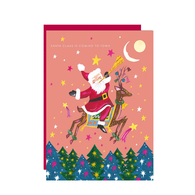 Santa Claus Is Coming To Town Card