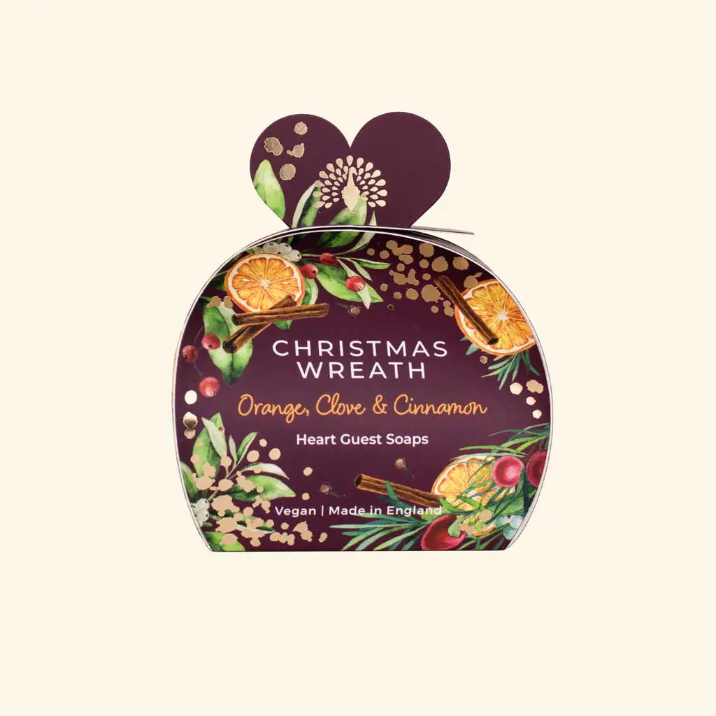 Christmas Wreath Mini Heart Soaps