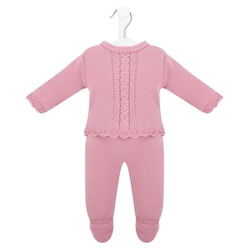 Rose Pink Knit Top & Trouser Set