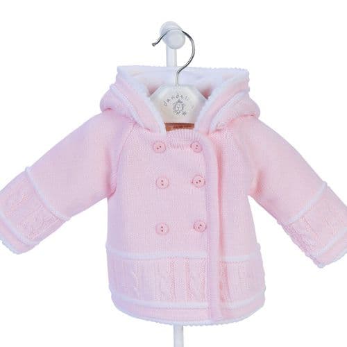 Pink Hood Knit Jacket