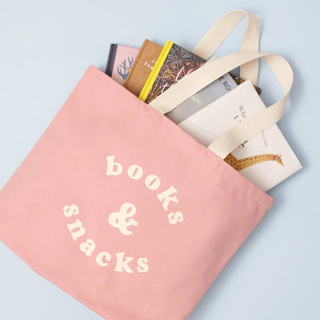 Pink Books & Snacks Bag