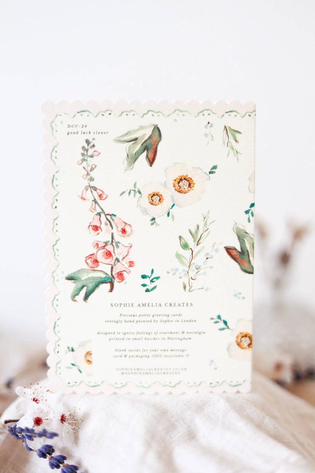 Good Luck Clover Card