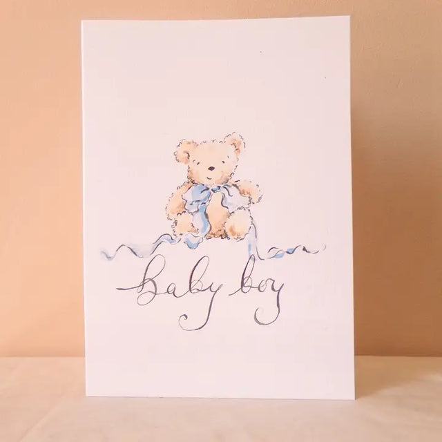 Baby Boy Bear Card
