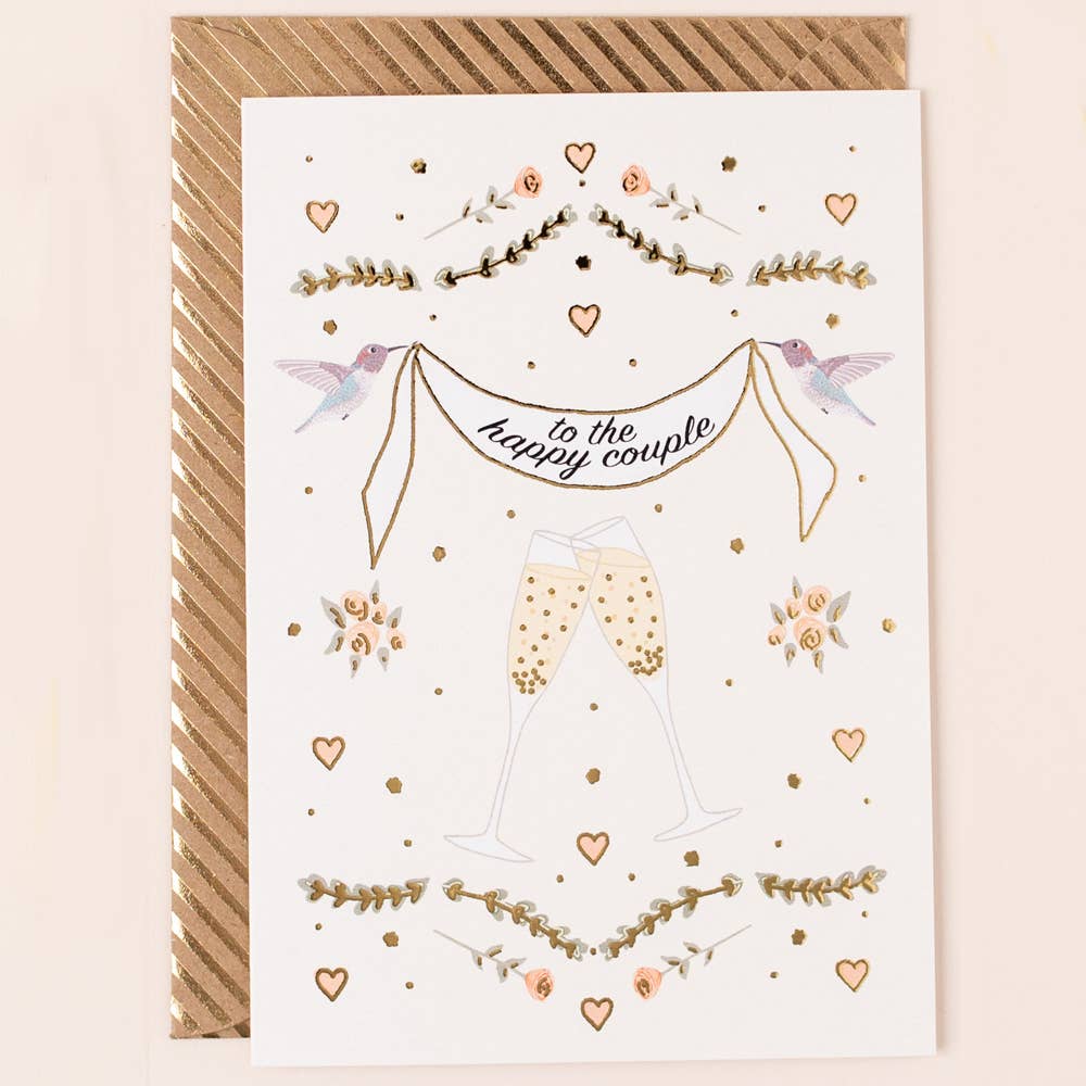 Wedding Happy Couple Toast Card