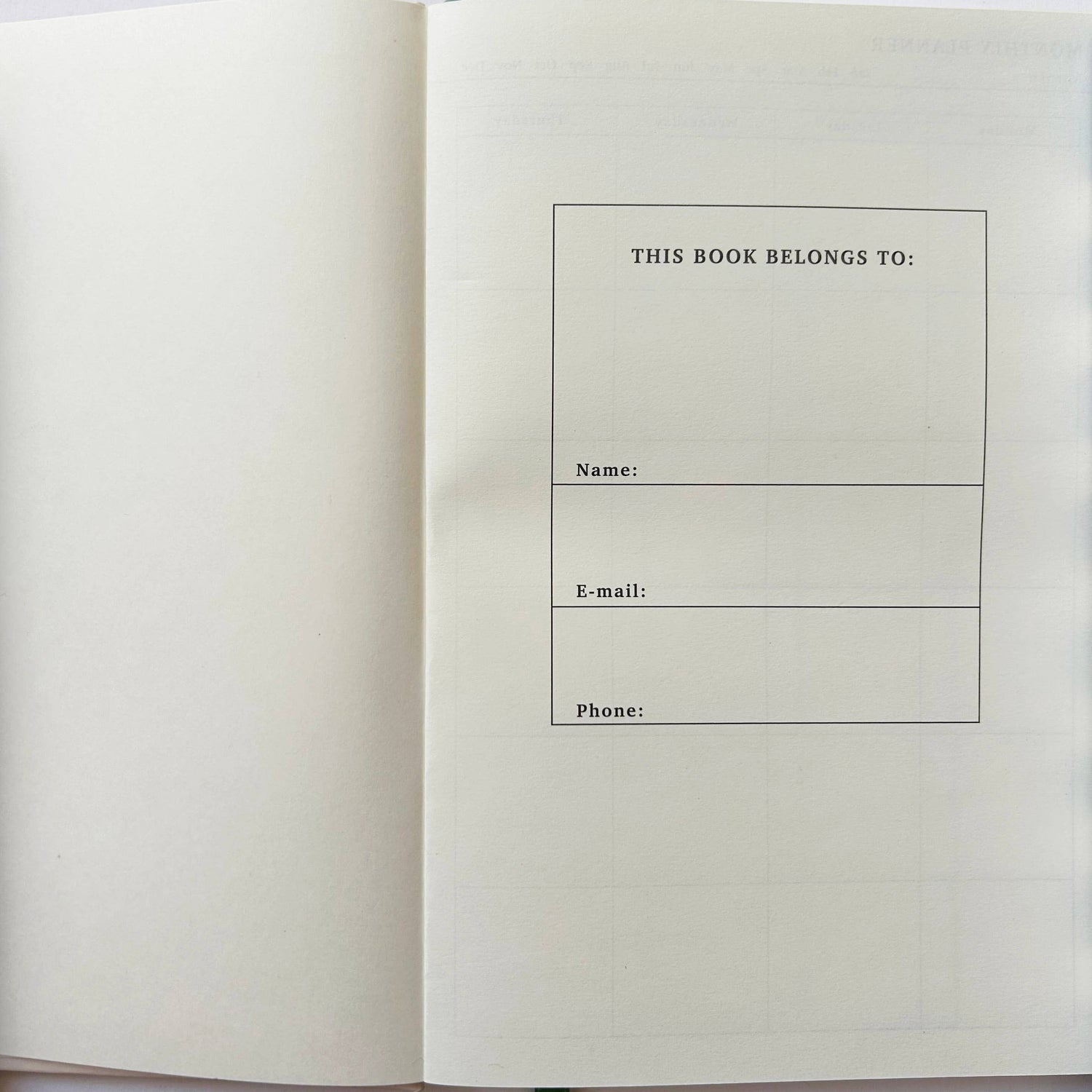 Floral Border Hard Cover Weekly Planner