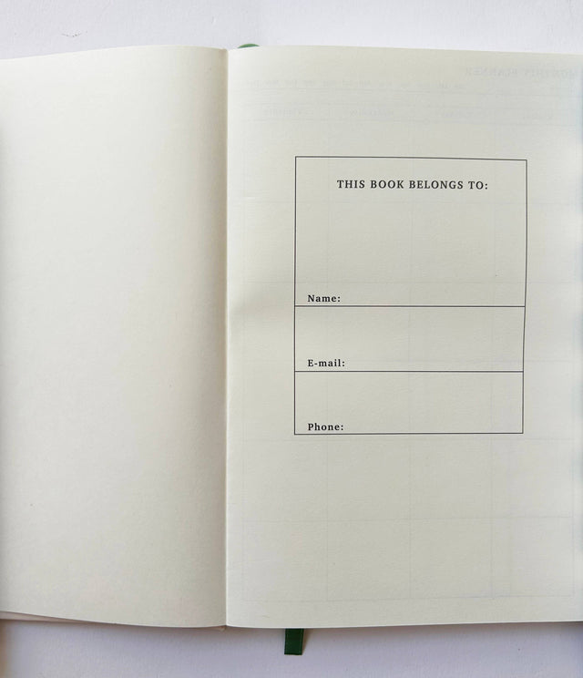 Floral Border Hard Cover Weekly Planner