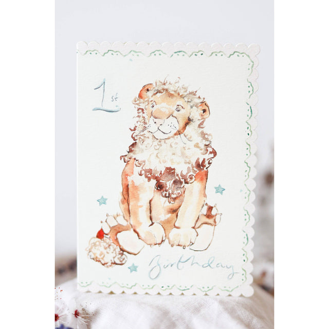 1st Birthday Lion Card