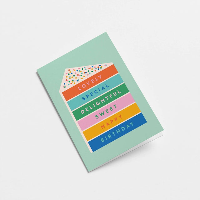 Rainbow Birthday Cake Card