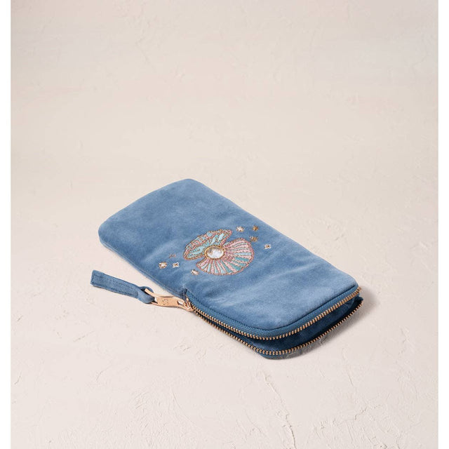 Pearl Shell Velvet Glasses Case