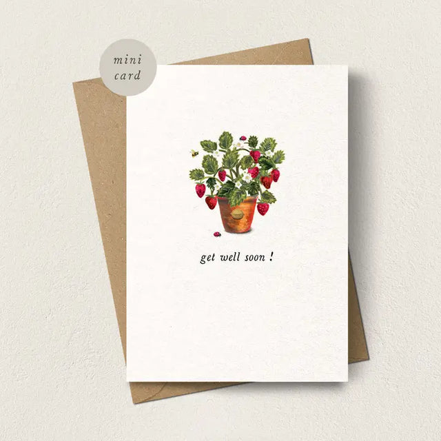 Mini Get Well Strawberries Card