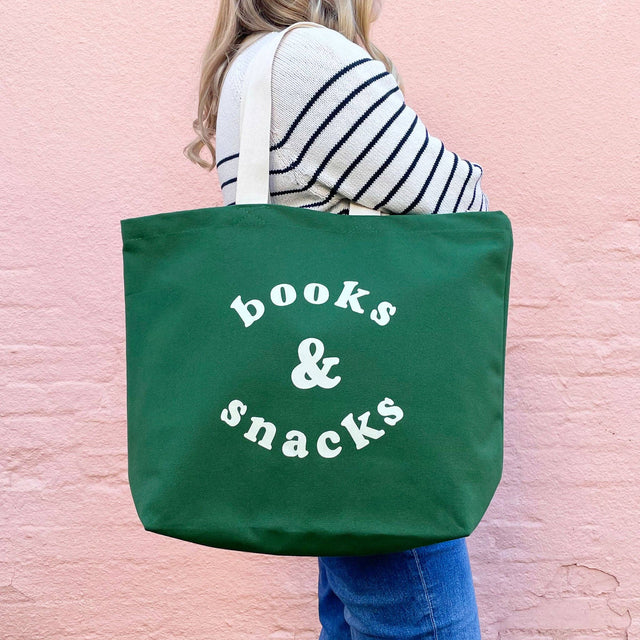 Forest Green Books & Snacks Bag