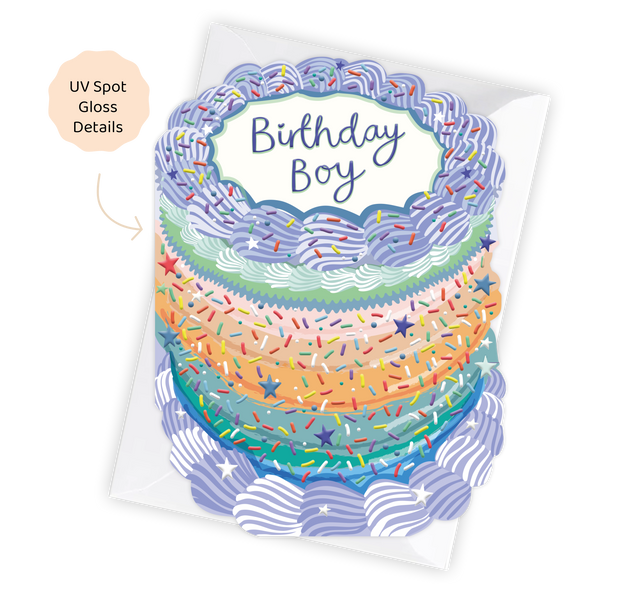 Birthday Boy Cake Card