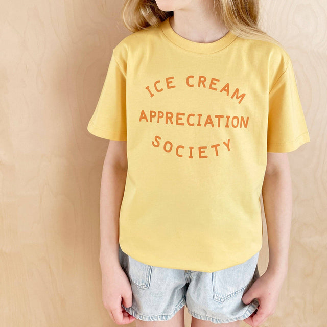Sunshine Yellow Ice Cream Appreciation Society Kid's T-shirt