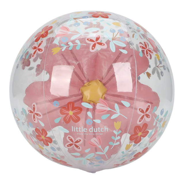 Pink Flowers 3D Beach Ball