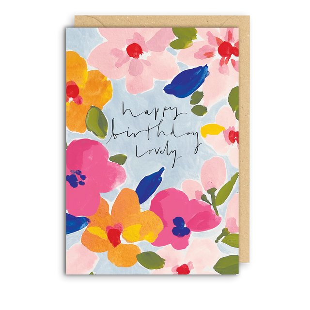 Happy Birthday Lovely Floral Card