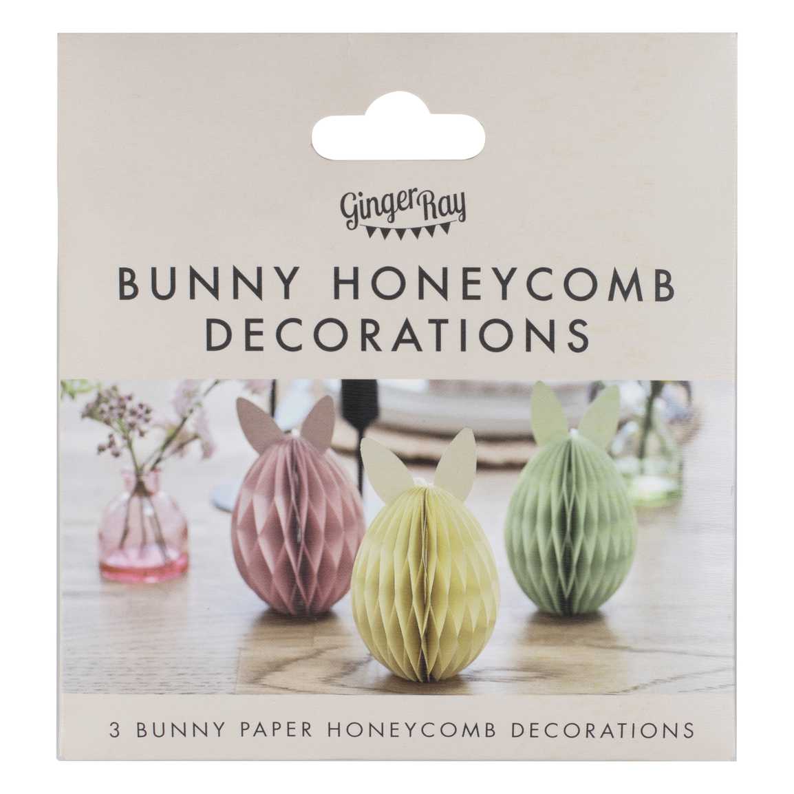 Easter Bunny Honeycomb Decorations