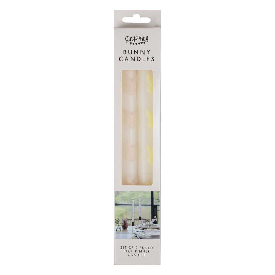 Easter Bunny Dinner Candles 2 Pack