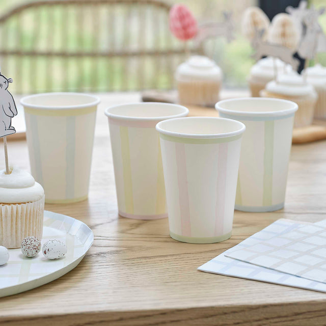 Pastel Stripe Paper cups