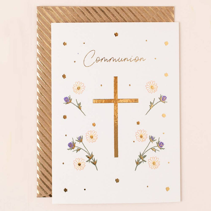 Communion Card with cross