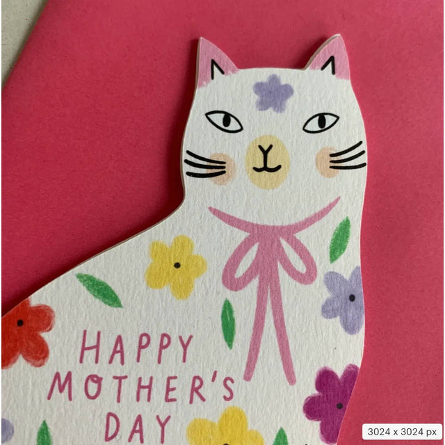 Sitting Kitty Floral Mother’s Day Card