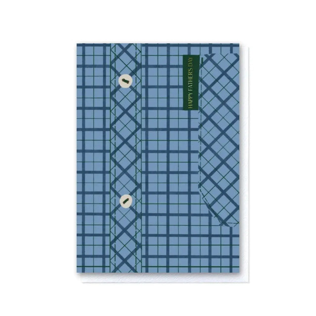 Father's Day Blue Check Shirt