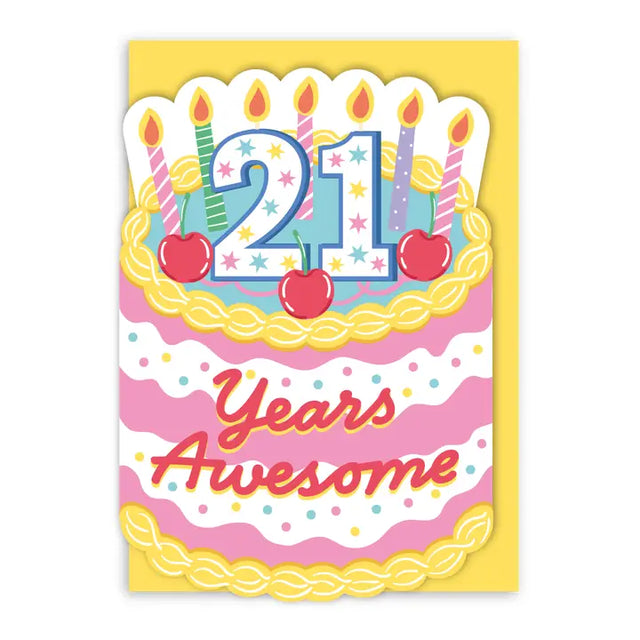 Age 21 Cake Card