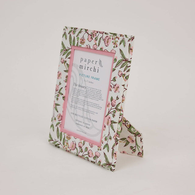 Song Birds Blush Block Printed Picture Frame (5x7)