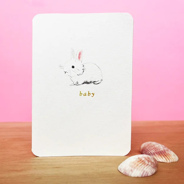 Baby Vintage Bunny Card