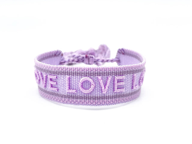 Love Love Love Woven Lilac Bracelet