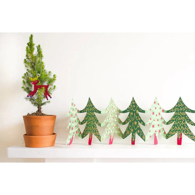 Christmas Trees Concertina Garland