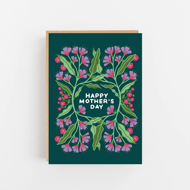 Green Floral Mother's Day Card