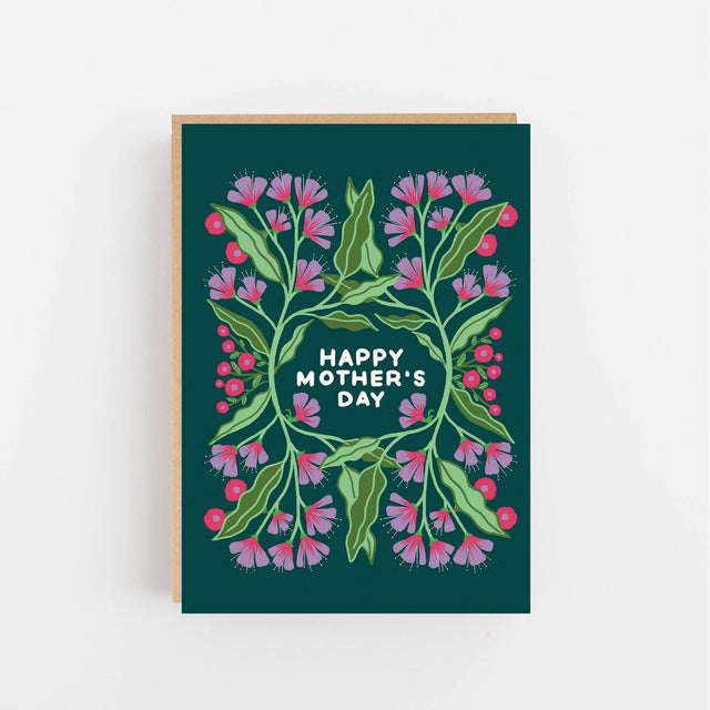 Green Floral Mother's Day Card