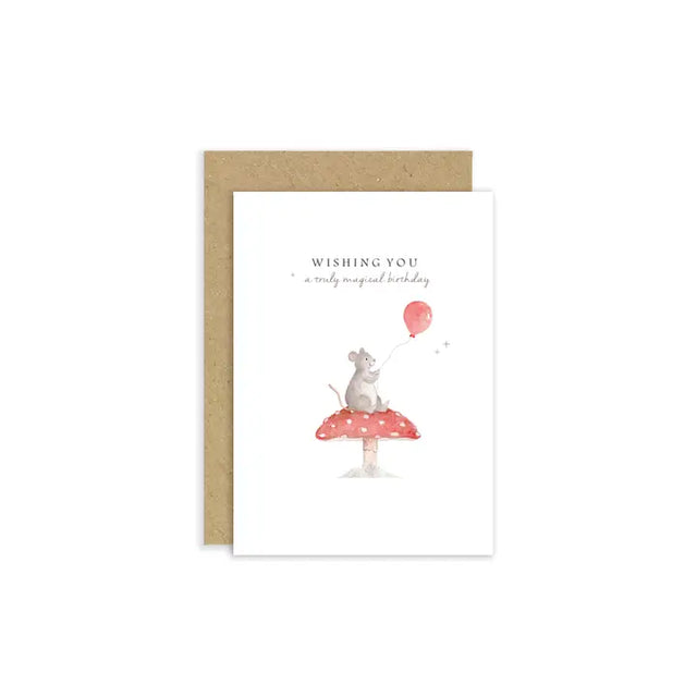 Truly Magical Toadstool Birthday Card