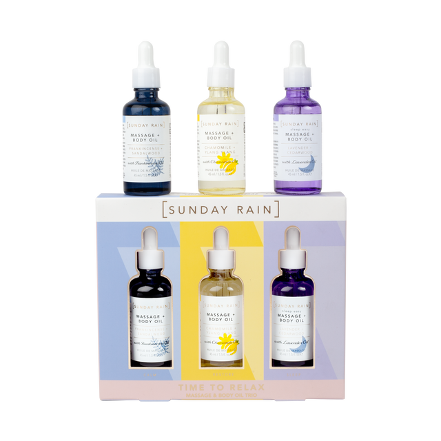 Sunday Rain Massage & Body Oil Trio