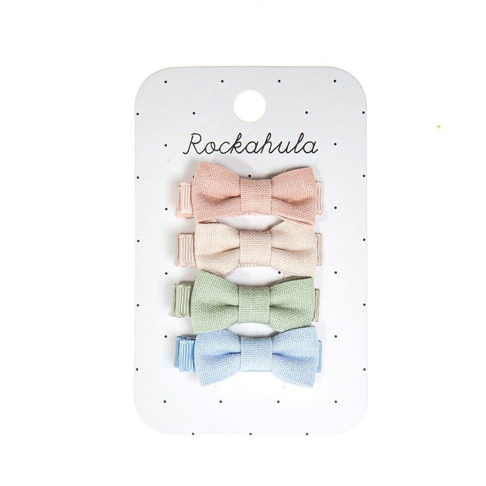 Meadow Linen Bow Clips