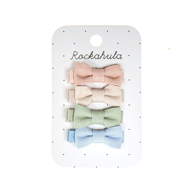 Meadow Linen Bow Clips