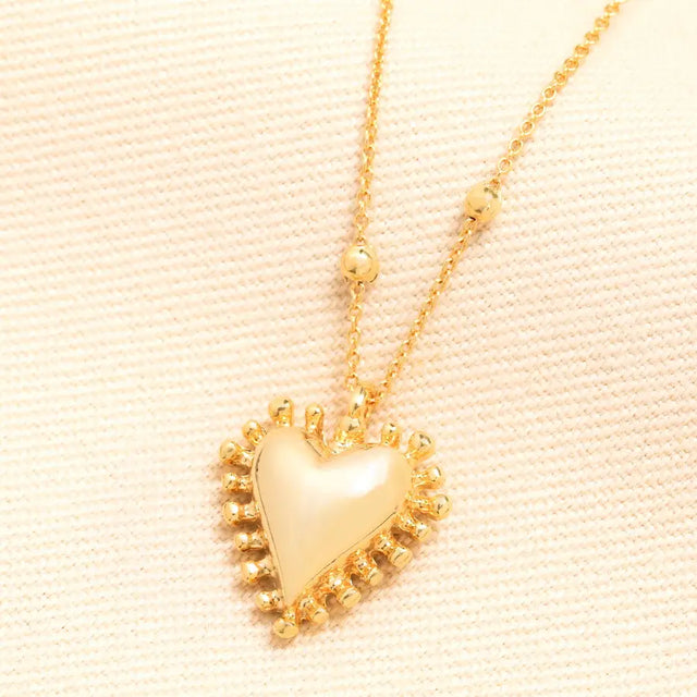 Vintage Gold Heart Pendant Necklace
