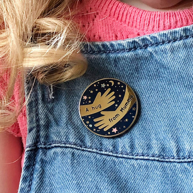 A Hug From Mummy Enamel Pin Badge