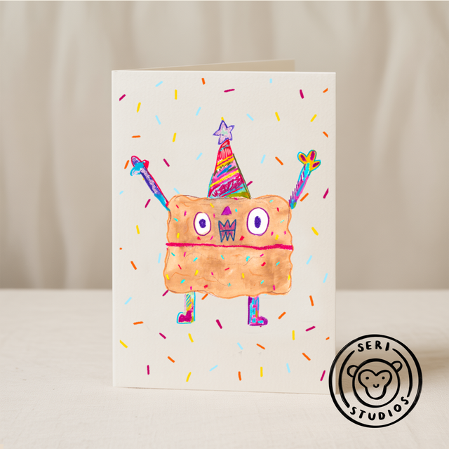 Birthday Cake Monster Card