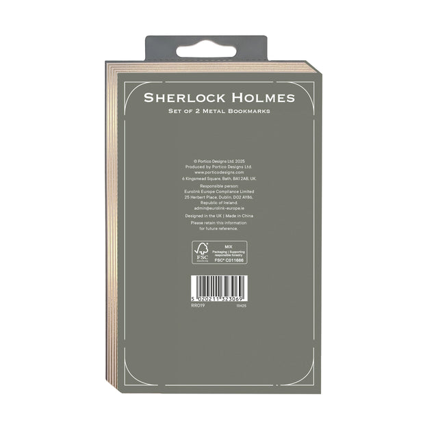 Sherlock Holmes Set of 2 Metal Bookmarks