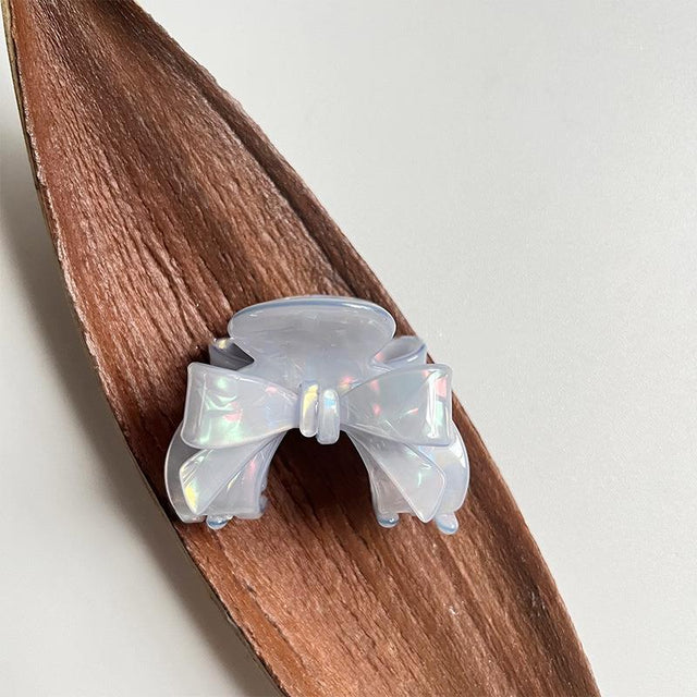 Blue Small Bow Claw Clip