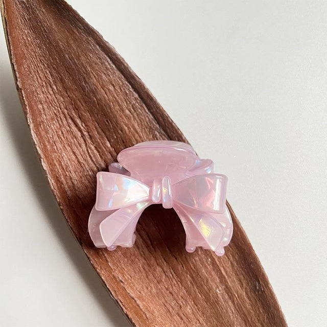 Pink Small Bow Claw Clip