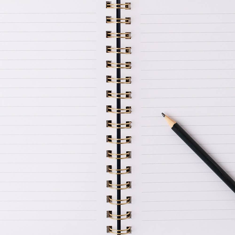 Floral Border Notebook Journal Cream