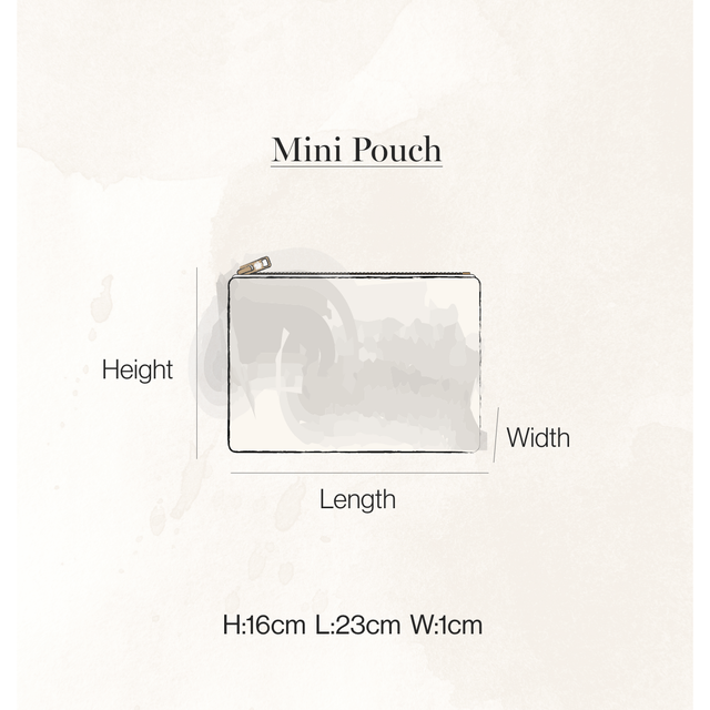 Wildflower Mini Pouch- Rich Blue