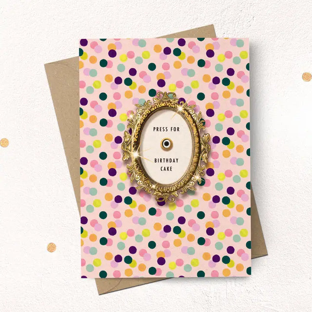 Press For Birthday Cake Card