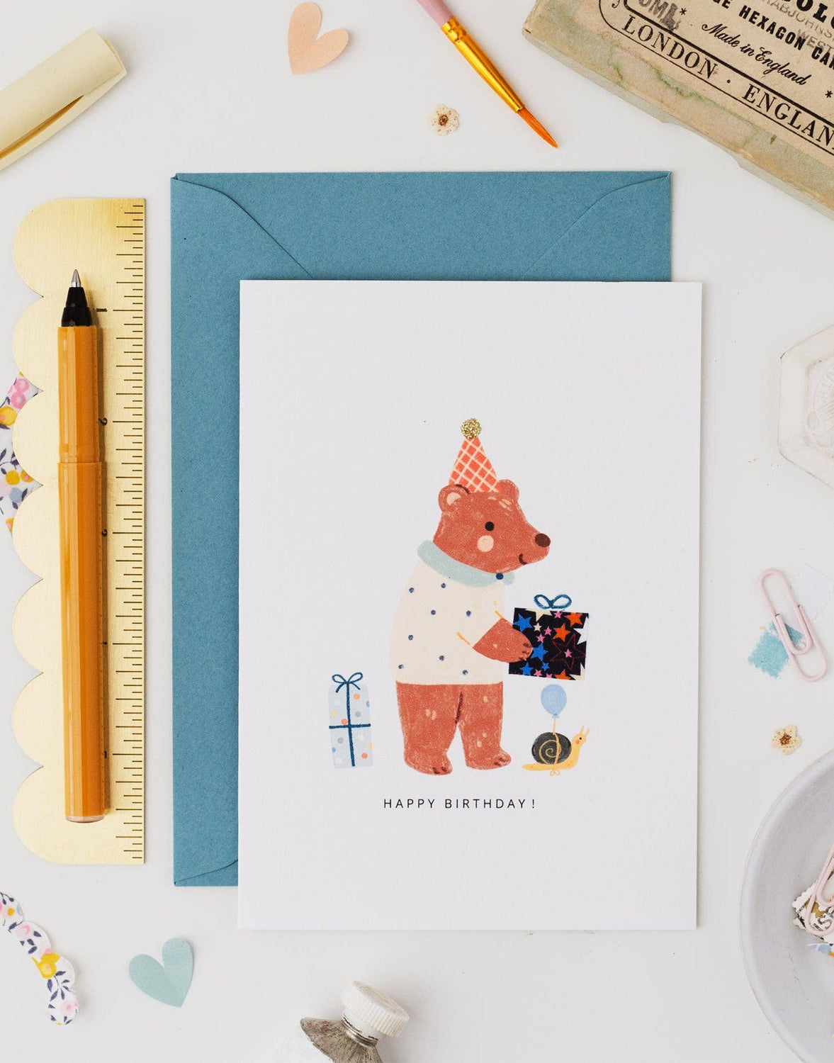 Liberty Bear Birthday Card