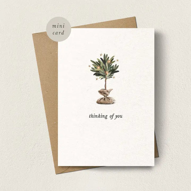 Mini Olive Tree Thinking Of You Card