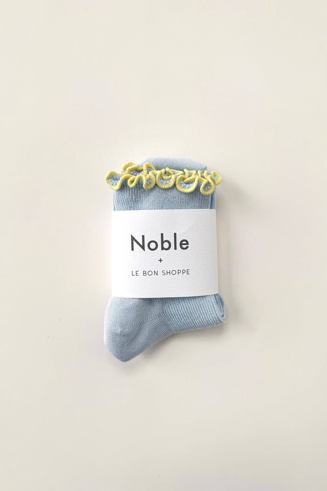 Ruffled Socks: Baby Blue &. Butter