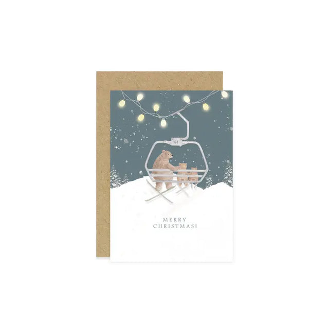 Ski Lift Christmas Card