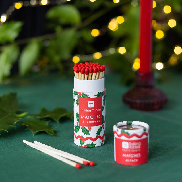 Holly White Christmas Matches